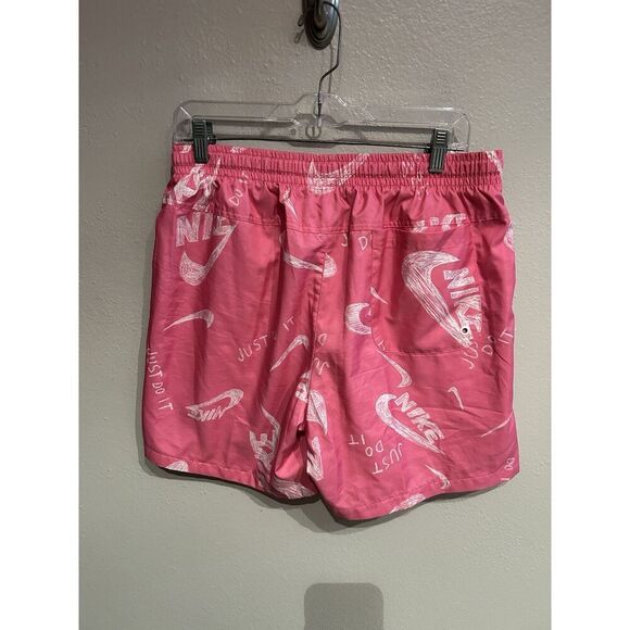 Nike Men’s Medium Woven Shorts Pink All Over Swoosh Print Pattern - Picture 5 of 8
